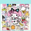 100 шт. Sanrio Kuromi Melody Водонепроницаемые Многоразовые Наклейки Декор для Багажа