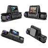 3 Camera Lens Car DVR 3-Channel Dash Cam HD 1080P Dash Camera Dual Lens Dashcam Video Recorder 24H Parking Monitoring Dashcam