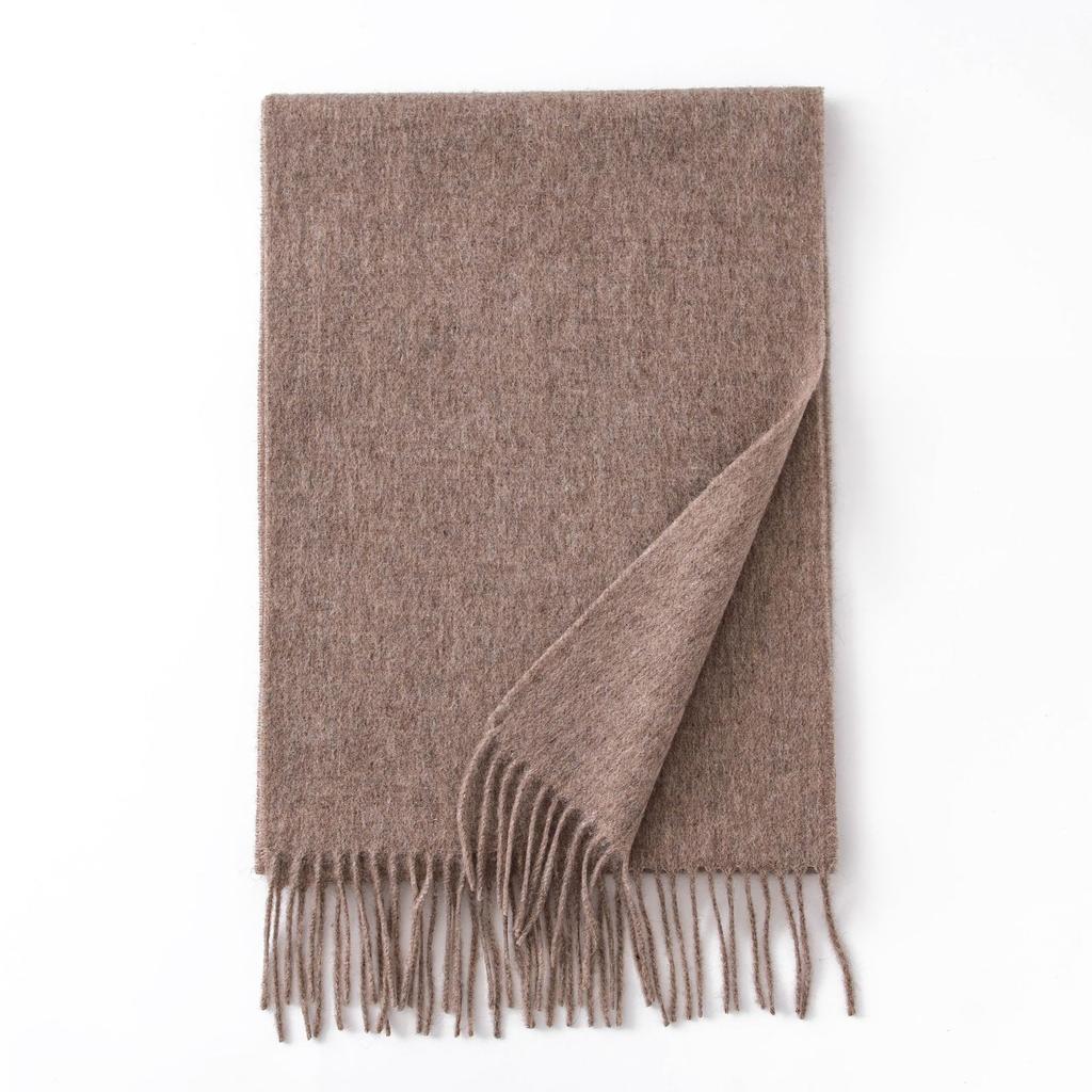 Thickened Autumn and Winter Plaid 100 Wool Scarf Atmosphere Women's All-match Fashion Warm Wool Scarf Comfortable Shawl