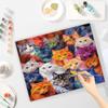 RUOPOTY Acrylic Paint By Numbers Colorful Cats Oil Painting By Numbers On Canvas Animals 40x50cm Frameless DIY Home Decor Wall Art