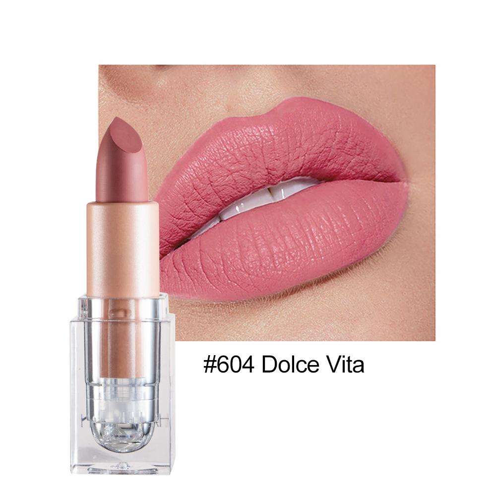 HANDAIYAN 12-Color Ice Tube Matte Nude Lipstick Easy To Color Long-Lasting Lip Makeup Cosmetics Waterproof Lips Gift