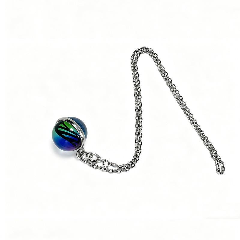 1Pc Pokemon Evolution Stone Double Sided Ball Necklace, Anime Game Choker for Men Women