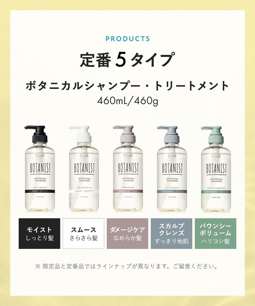 Summer Limited BOTANIST Shampoo and Treatment Iced Peach Lemonade Scent [2025 Edition] Set, Moist,