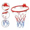Steel Boys Girls Basketball Hoop Portable Weatherproof Rim Indoor Outdoor Kindergarten Wall-mounted Net with 8 Mounting Screws