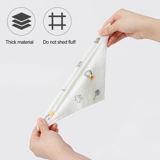 50/100/200Pcs/Roll Kitchen Paper Towel Super Water Oil Absorbent Wet Dry Dual Use Food Grade Tear-off Reusable Washable Lazy Rag Dishwashing Cloth
