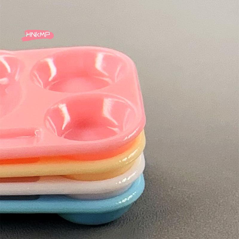 1 шт. Мультяшная палитра для нейл-арта, пластиковый лоток для смешивания гель-лака, с подставкой для кистей, инструмент для DIY-росписи для нейл-арта