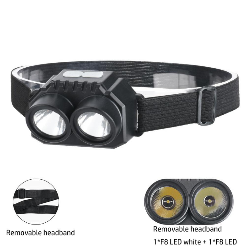 Head-mounted USB Rechargeable Head Light Waterproof Night Fishing Headlight Night Riding