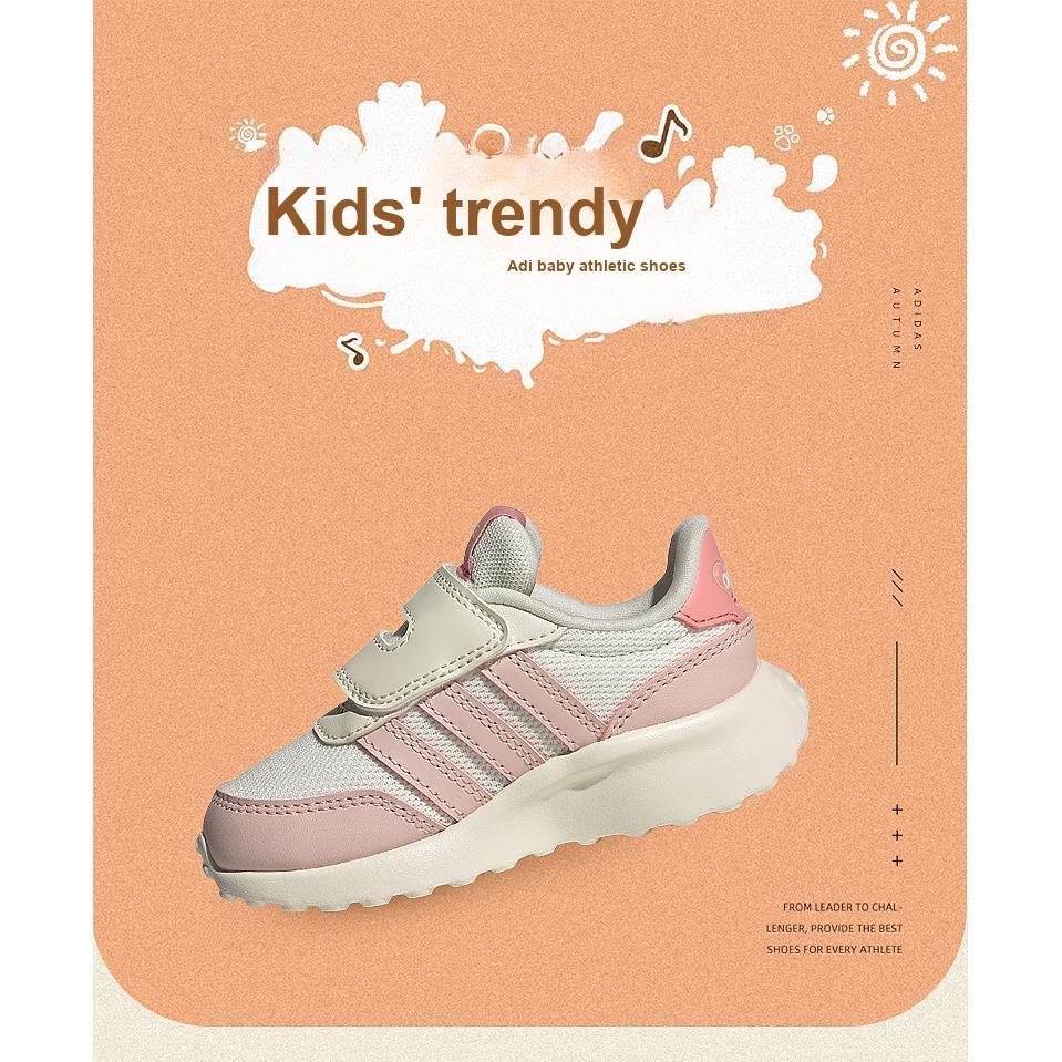 Adidas Ac Повседневная Спортивная Прочная Обувь для Ходьбы с Низким Верхом Детская Обувь Розовая JI2480