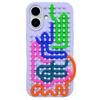 Для iPhone 16 Чехол 3D Снятие стресса Сделай сам Цветной Бампер Силикон+ПК Чехол для телефона Дизайн в горошек