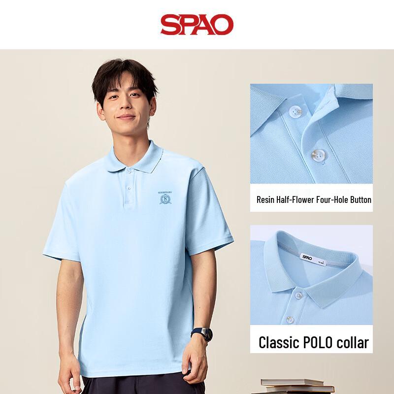 Мужская футболка-поло SPAO с принтом Cool-Tech