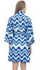 Moms Shibori Printed Blue Maternity Robe With Belt Cover Up