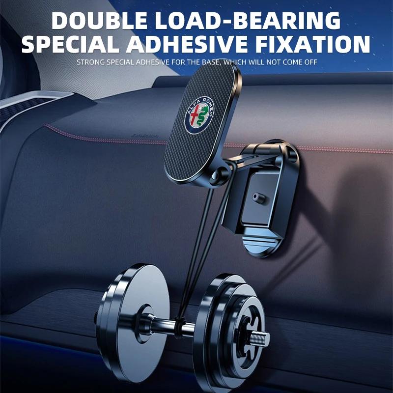 Car Stickers For Alfa Romeo Car Logo Magnetic Foldable Phone Holder For Alfa Romeo 159 147 156 166 Giulietta Giulia Mito Stelvio