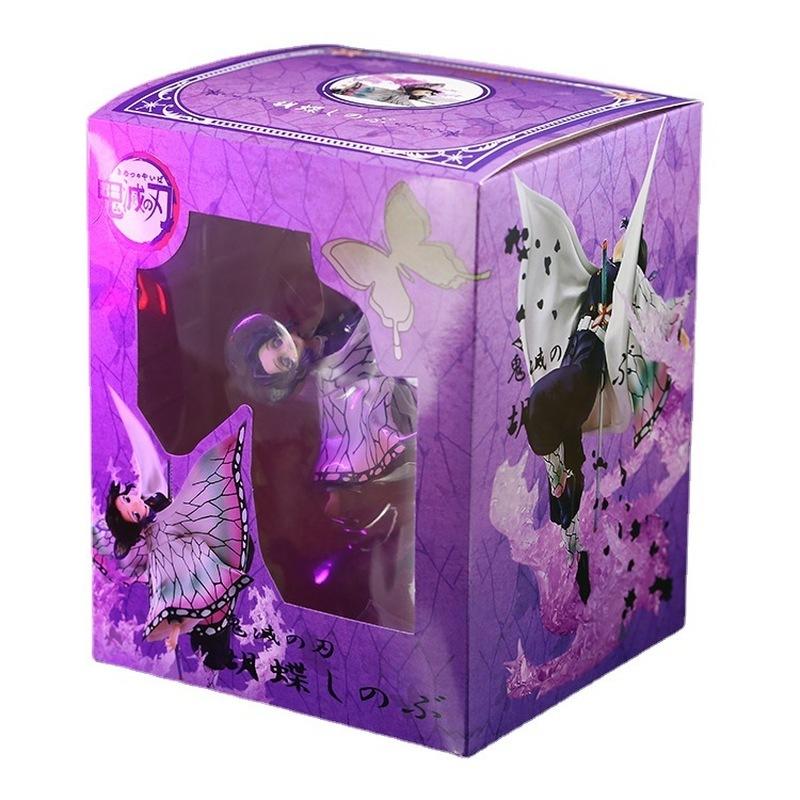 20 см Клинок, рассекающий демонов Кочо Шинобу Танец бабочки Аниме Фигурка Модель Статуэтка Коллекция для мальчиков Настольное украшение Орнамент Игрушки Подарок