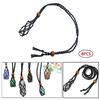Adjustable Necklace Cord Empty Stone Holder for Pendant DIY Craft Black