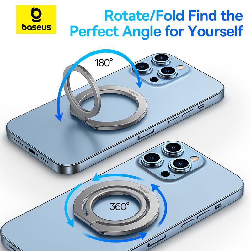 Baseus Магнитный держатель для телефона, подставка для мобильного телефона, держатель для кольца на палец, поддержка iPhone 14 13 Pro Max, аксессуары для Samsung