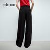 Edition Women's Tie-up Acetate Straight Casual Pants