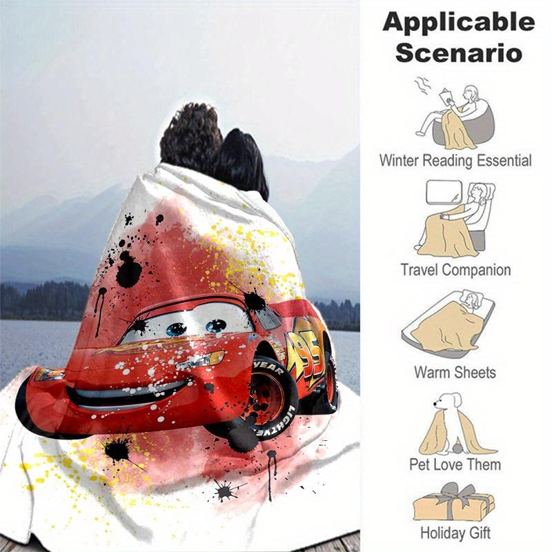 1PC Seasonal Universal Car Art Blanket - Perfect for Home Decoration, Gift Idea, Soft Flannel Throw Blanket - Versatile & Cozy for Bedroom,