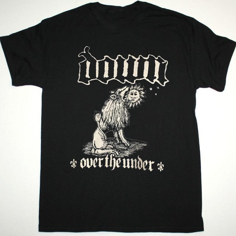 Down Band Short Sleeve Cotton Basic Reprint Black S-4XL Unisex T-Shirt