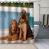 Очаровательная шторка для душа с щенком бладхаунда, водонепроницаемая ткань с крючками, несколько размеров, уникальный дизайн с питомцем для декора ванной комнаты