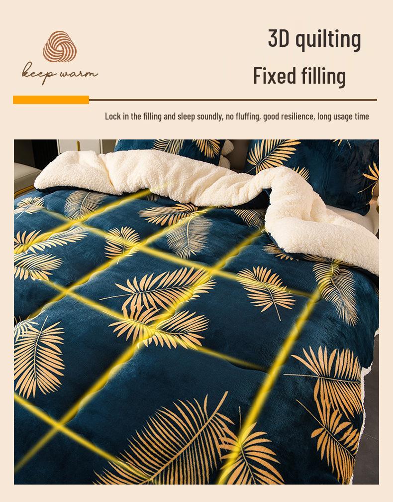 Зимнее фланелевое одеяло из овечьей шерсти: Толстый, теплый хлопок для односпальной кровати в общежитии