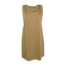 Summer Mini Dress with Pockets Sleeveless A-line Round Neck Solid Color Above Knee