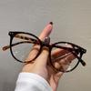 1Pc/3Pcs Simple and Stylish Round Frame Glasses Set with Rivet Design, Suitable for Daily Wear, Natural Look, Versatile Style