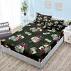 Flower Skull Mattress Three-Piece Set, Bed Cover, Pillowcase, Mattress Protective Cover, Bed Sheet All Inclusive