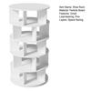 Five-layer Shoe Rack Rotatable Angle White Finish Round 5 Tiers Stable Rotating Base Large Capacity Wooden Shoes Storage Stand Home Furniture Holder
