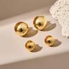 Минималистичные манжеты для ушей в виде полых сфер из полированной латуни с золотым покрытием для женщин