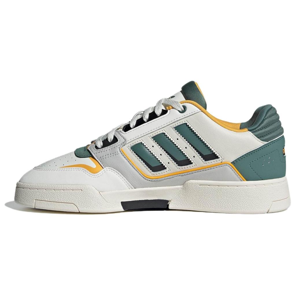Adidas Originals Drop Step 2.0 Low Leather Comfortable Versatile Durable Low-Top Skate Shoes Unisex Sneakers White Green IG1907