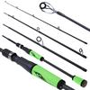 Fishing Rods 2.1/2.4M Portable Carbon Fiber Spinning Fishing Pole Travel Saltwater Freshwater Rod
