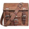 9" Small Leather Messenger Bag Shoulder Bag Cross Body Vintage Messenger Bag for Women & Men Satchel Man Purse Competible