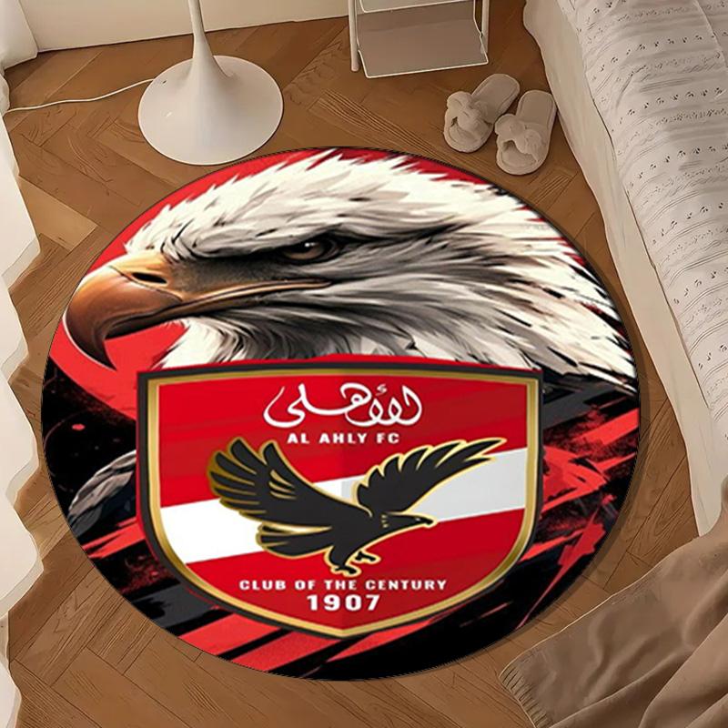Al-ahly Fc Round mat, Anti-slip Circle Carpet Chair rug For livingroom,Bedroom, doormat home decor Gift Christmas Gifts