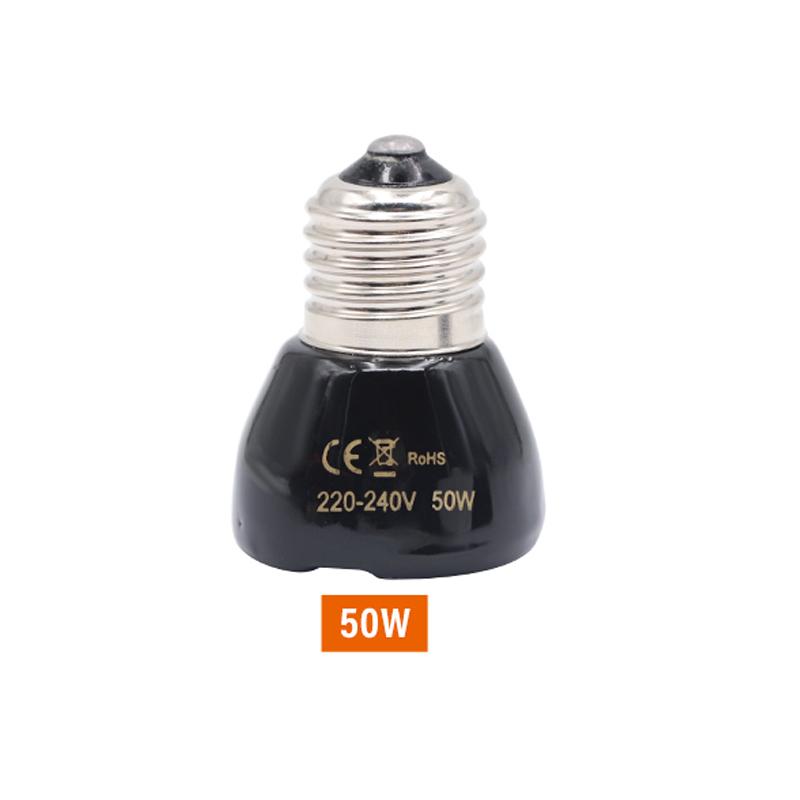 Pet Heating Light Bulb 25W 50W 75W 100W Mini Infrared Ceramic Emitter Heat Light Lamp Bulb For Reptile Pet Brooder 220V