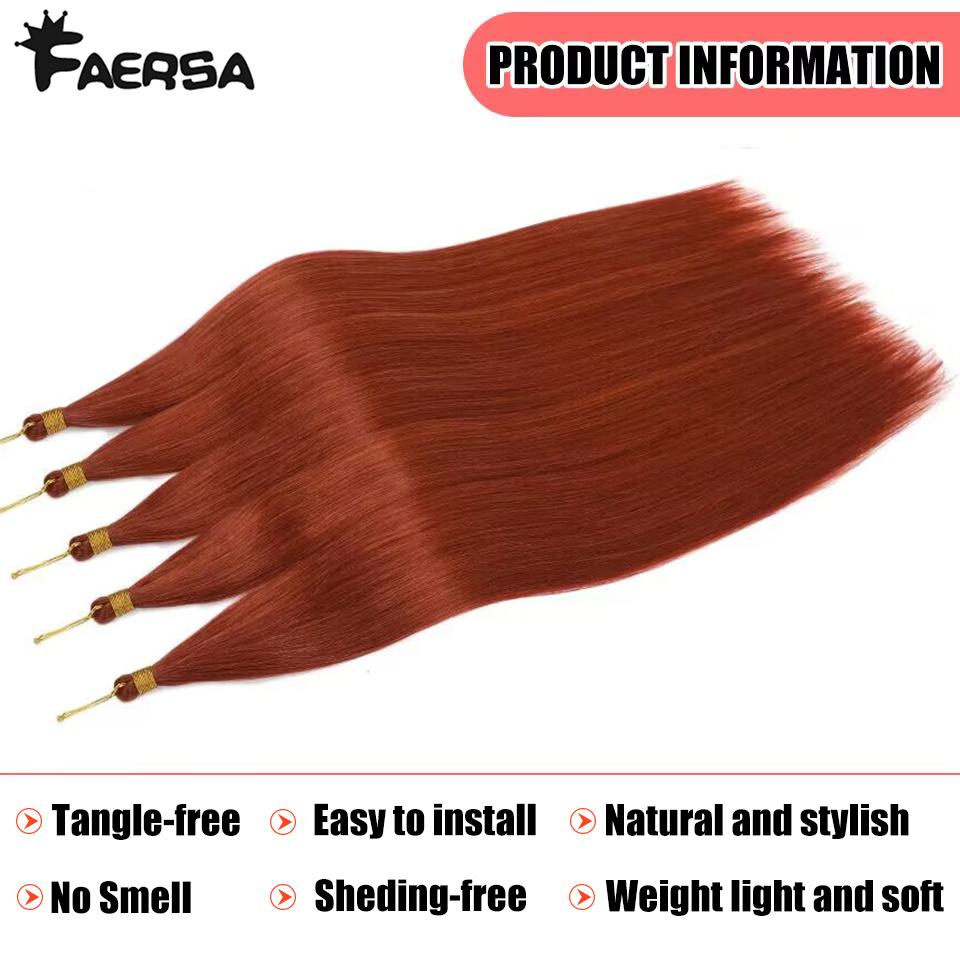 Ariel Straight PonyTail Synthetic Hair 30 Inch Bundles Crochet Braids Ombre Brown Crochet Brading Hair Extensions for Women