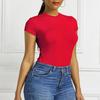 Bodysuits Slim R-Neck Warm Body Sculpting Clothing Sexy Solid Color Bottoming Shirt Jumpsuit