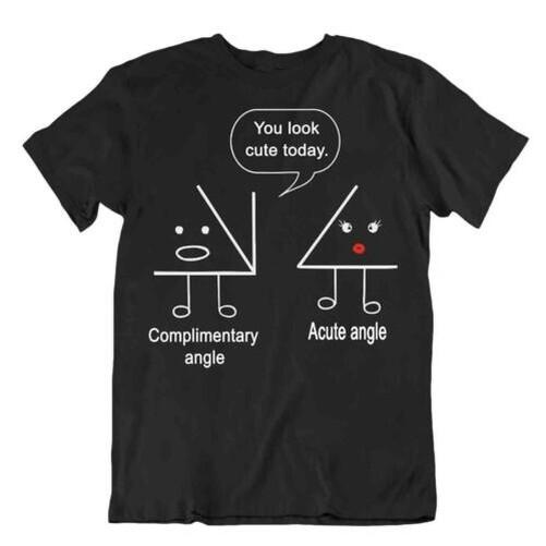 Math Teacher Compliunisextary Acute Angle TShirt Funny Wordplay Math Tee T Shirt