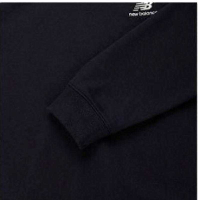 New Balance Half Club Nbncd11013 Bk Basic Small Logo Sweatshirt StAndard Fit Men And women