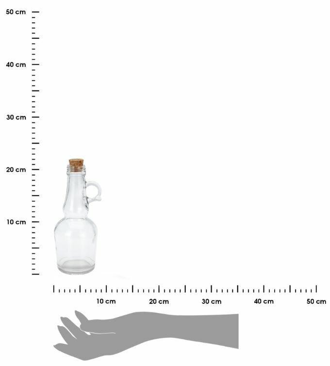 Set Of 2 Glass Bottles For Oil And Vinegar With Cork 2X250 Ml