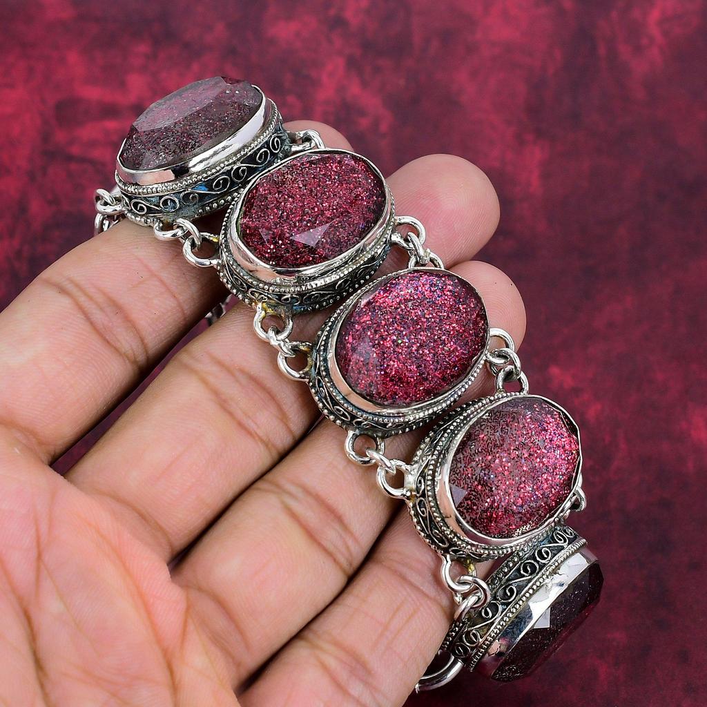 Pink Triplet Opal Gemstone Necklace, Handmade 925 Solid Sterling Silver Jewelry, Unique Bracelet & Necklace Jewelry Set