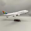 1/160 Scale B747 Airplanes South Africa Airways Aeroplane 47cm Diecast Resin Model Large Plane With LED and Wheel Souvenir