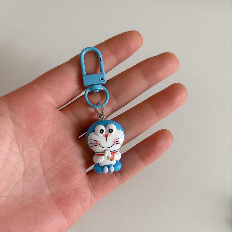 Cartoon Anime Doraemon Keychain Cute Doll Cosplay Car Key Ring Backpack Kawaii Ornaments Jewelry Toy Kids Birthday Gifts