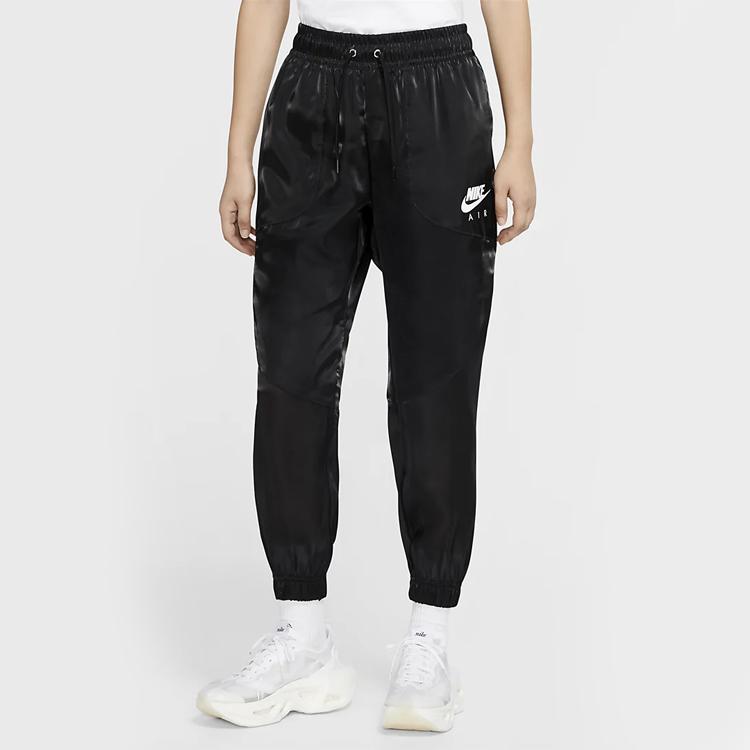 Nike Женские тканые брюки Air с высоким блеском Черные CU6567-010