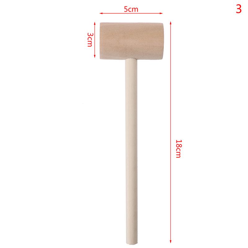 1 Pcs Leather Wooden Hammer Toy Crab Lobster Mallet Beating Gavel For Kid