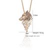 Retro Bold Wolf Head Necklace - Stylish Metal Animal Pendant Sweater Chain