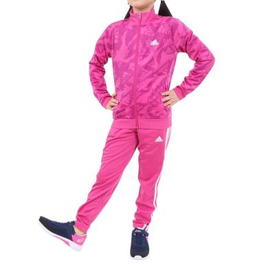 Комплект спортивного костюма Adidas Essentials с принтом для детей, фуксия J160, KOS14, полубоковой (IS2558),