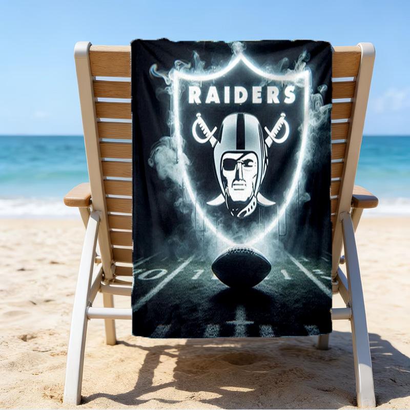 Пляжное полотенце с принтом «Наследие футбольной команды Raiders», супермягкая микрофибра, идеальный подарок на день рождения, для бассейна, пляжа, путешествий, для семьи и друзей