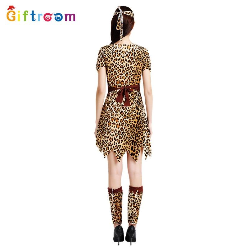 Хэллоуин Маскарад Флинстоуны Индейцы Национальное платье Пара Сасквоч Смешное платье