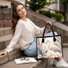 Flamingo Print Tote Bag Ladies Fashion Casual Handbag for Daily Use