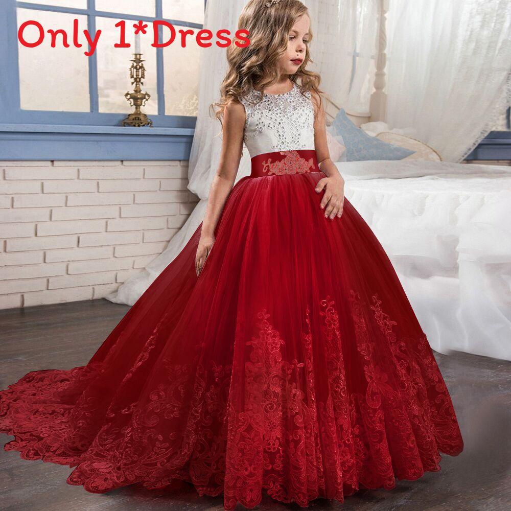 Childrens Princess Dress With Lace Patchwork For Girls